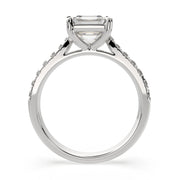 Ginevra Emerald Cut Tapered Engagement Ring Setting - Nivetta